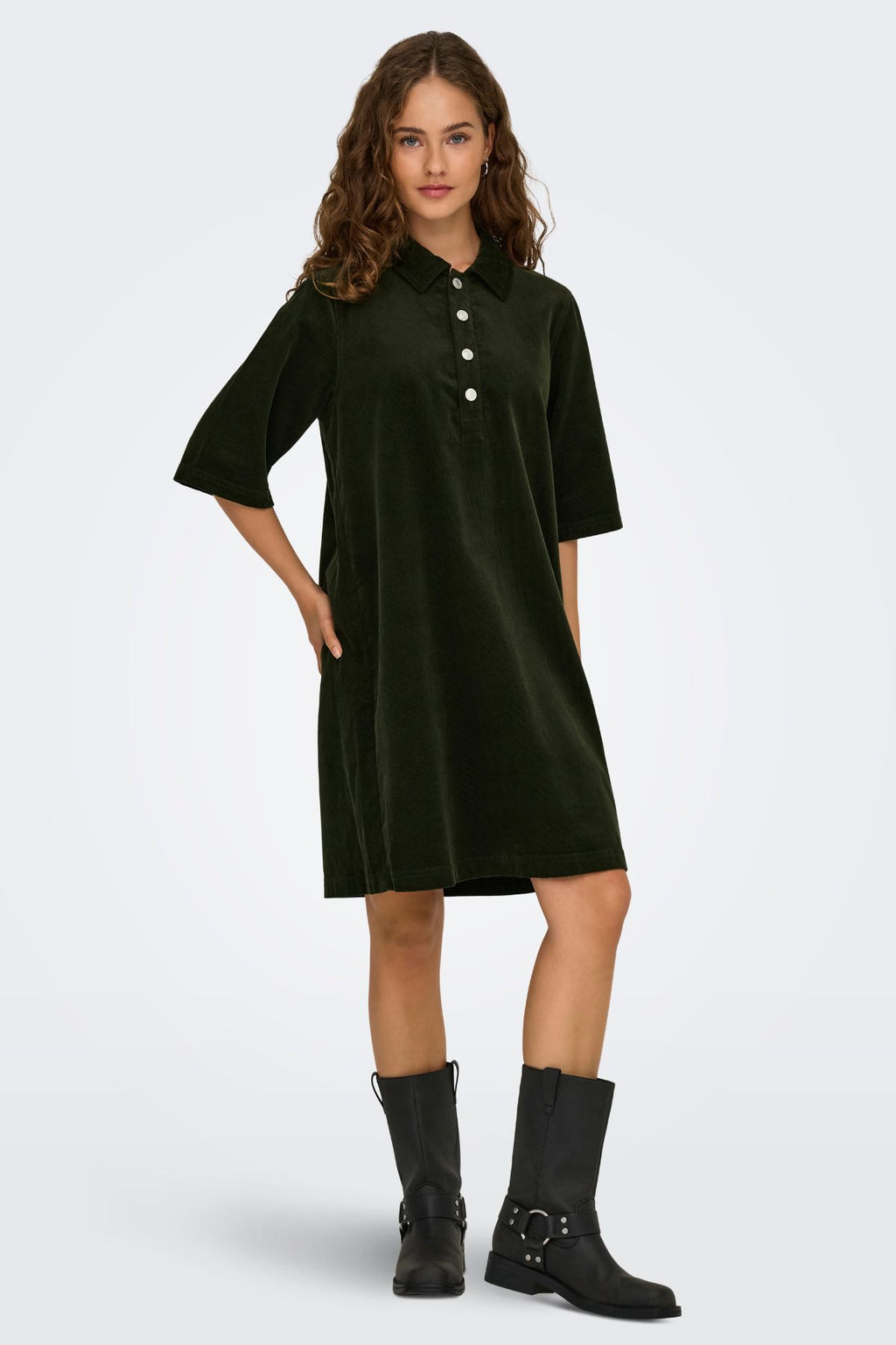 Nessa Cord Dress - Rosin