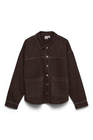 Jamie Denim Shacket - Chocolade Tort-Washed