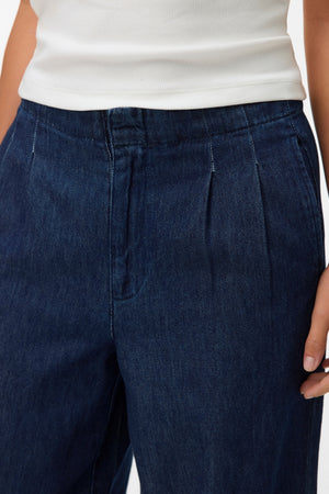 Rae Wide Jeans - Donkerblauw denim