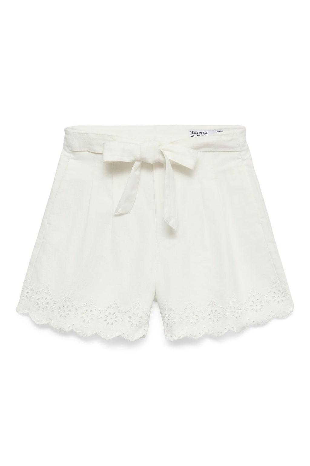 Airla Losse Kleur Brod Shorts - Helder wit