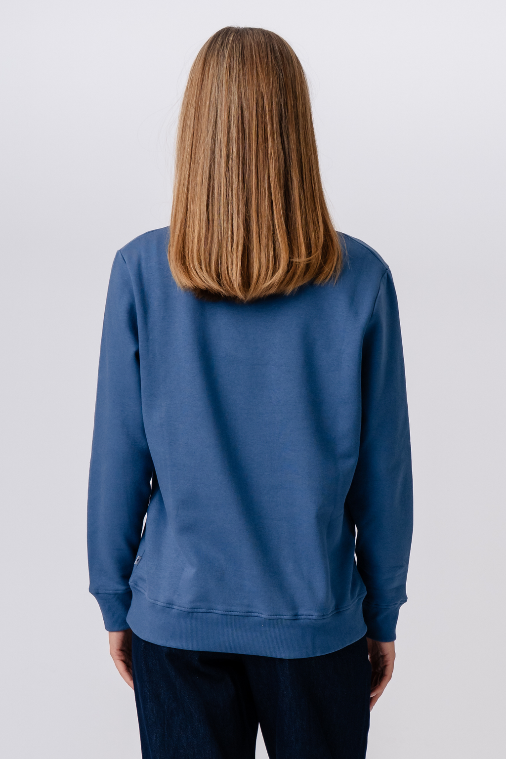 Sweatshirt met ronde hals - Blauw