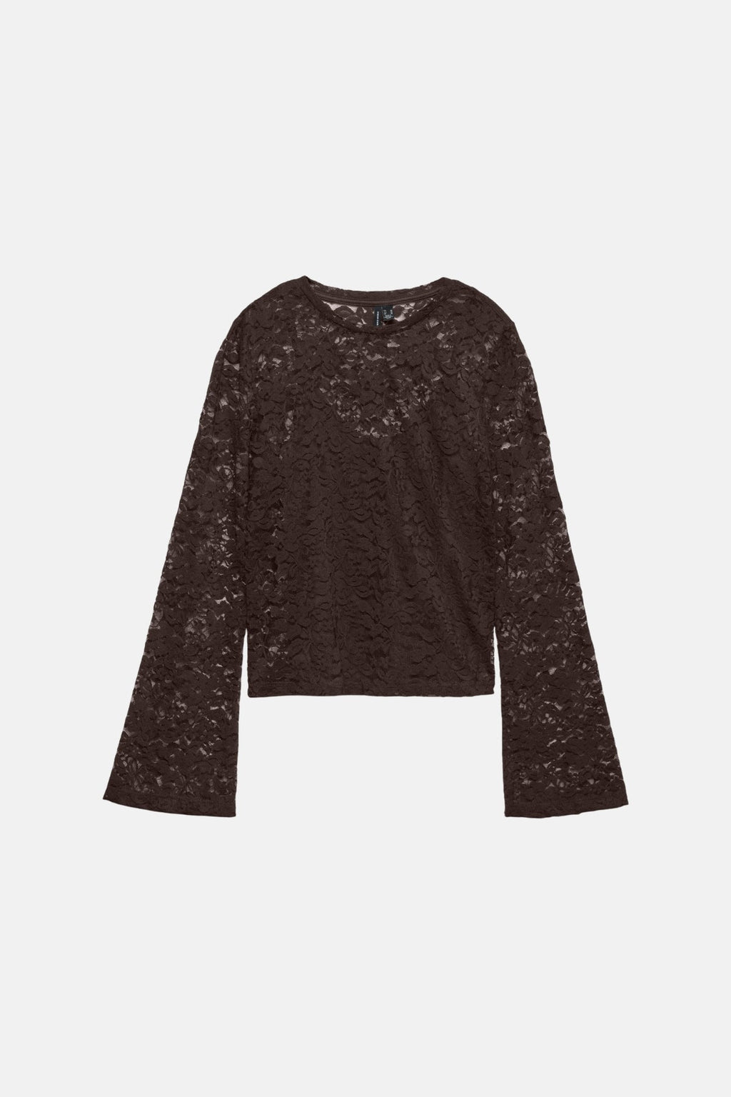 Kanya O -Neck Short Top - Chocolate Torte