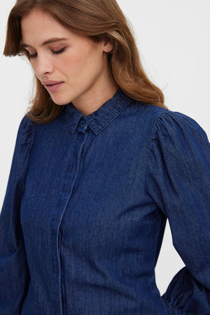 Nily Denim Shirt - Dark Blue Denim