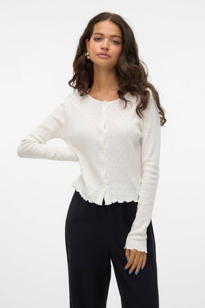 Isa O-Neck Cardigan - Snow White
