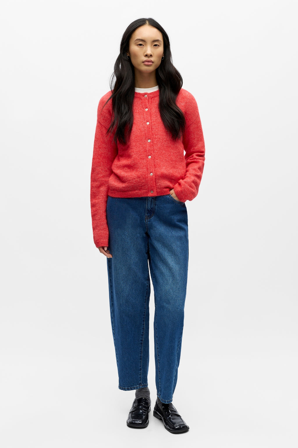 Agaat Gebreid Vest - Poinsettia Melange