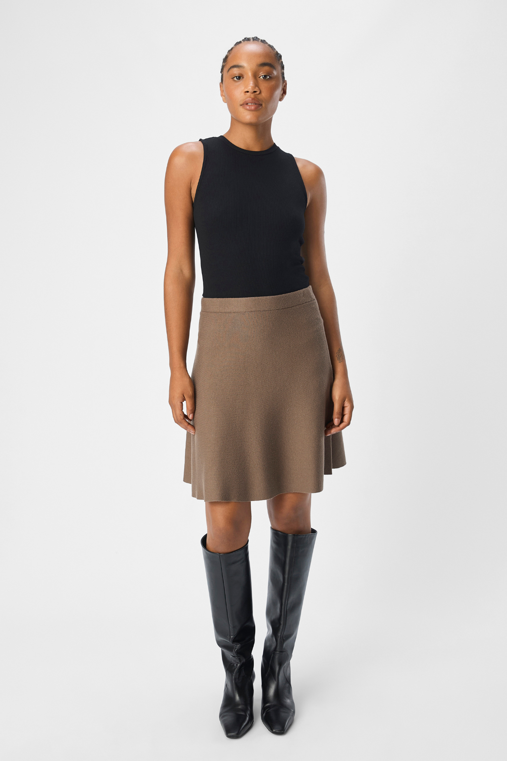 Reynard HW korte gebreide rok - Morel