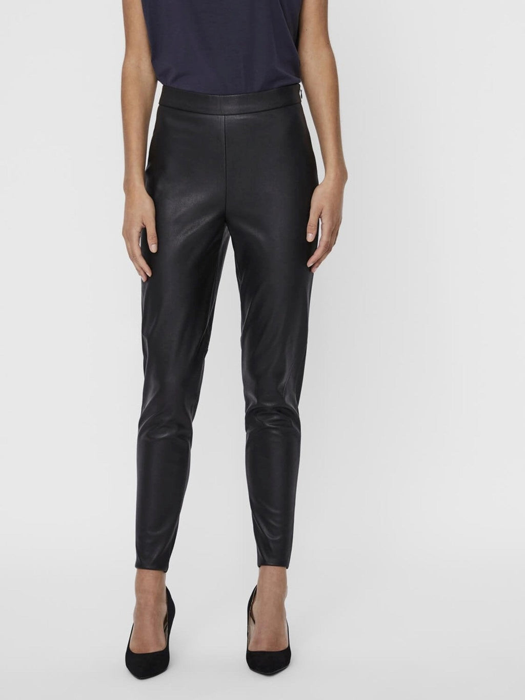 Faux leather leggings - Black