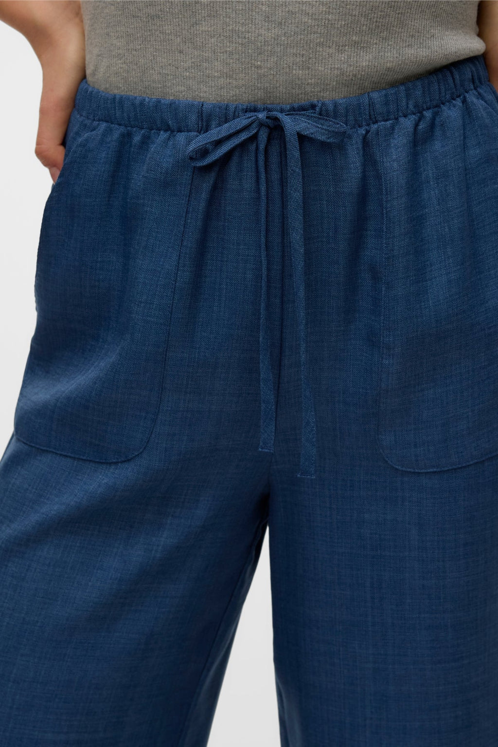Melaney losse broek - Dark Denim Melange
