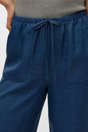 Melaney losse broek - Dark Denim Melange