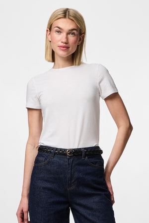 Avery leer gevlochten Slim Riem - zwart