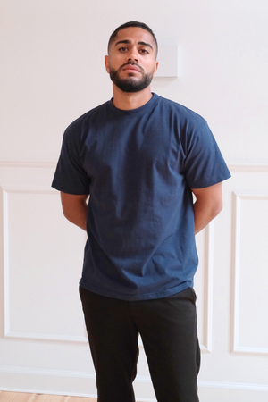 Boxy T-shirt - Marineblauw