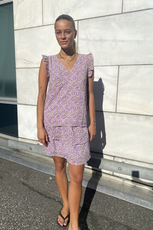 Star Frill V -hals blouse - Lemon Meringue