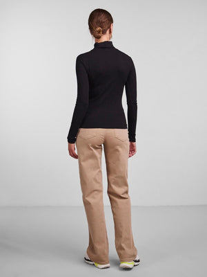 Kitte rollneck top - zwart