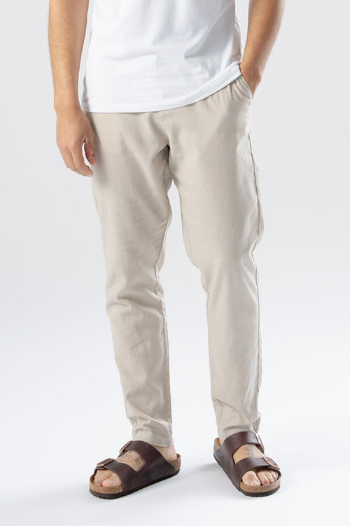 Linen Pants - Sand - TeeShoppen Group™ - Pants - TeeShoppen