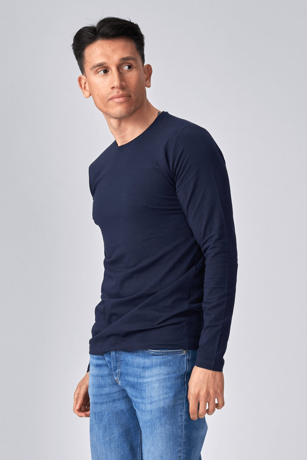 Long-sleeved Muscle T-shirt - Navy