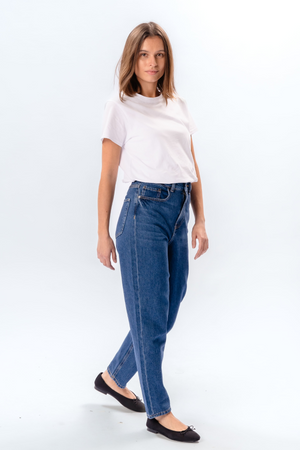 The Original Performance Mom Jeans - Medium Blue Denim