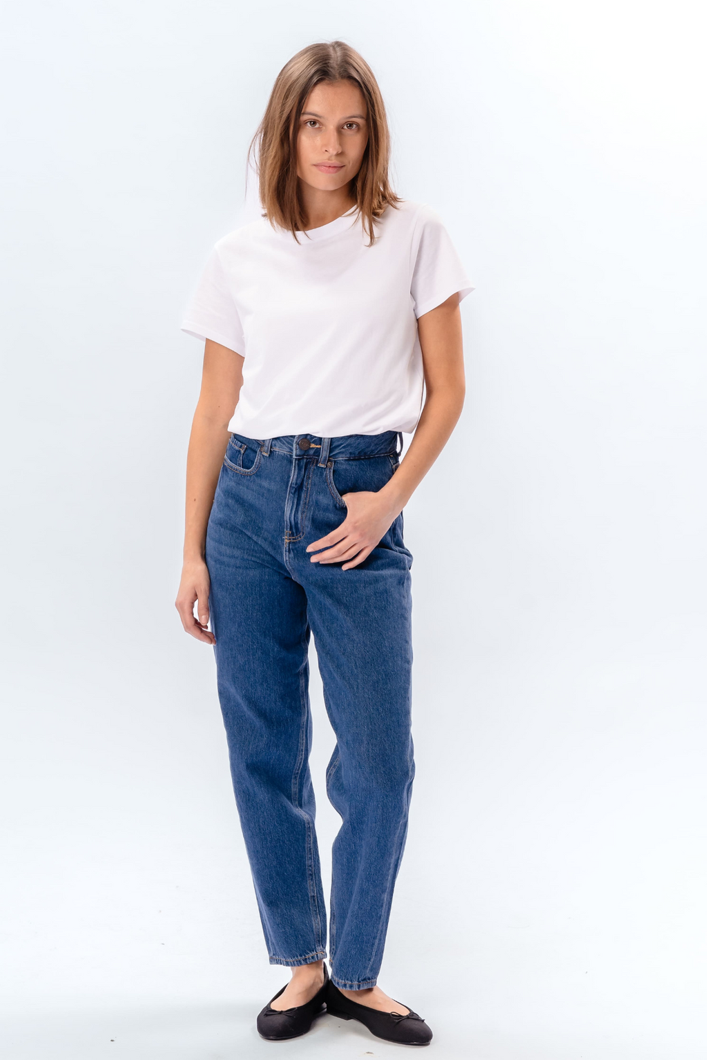 The Original Performance Mom Jeans - Medium Blue Denim