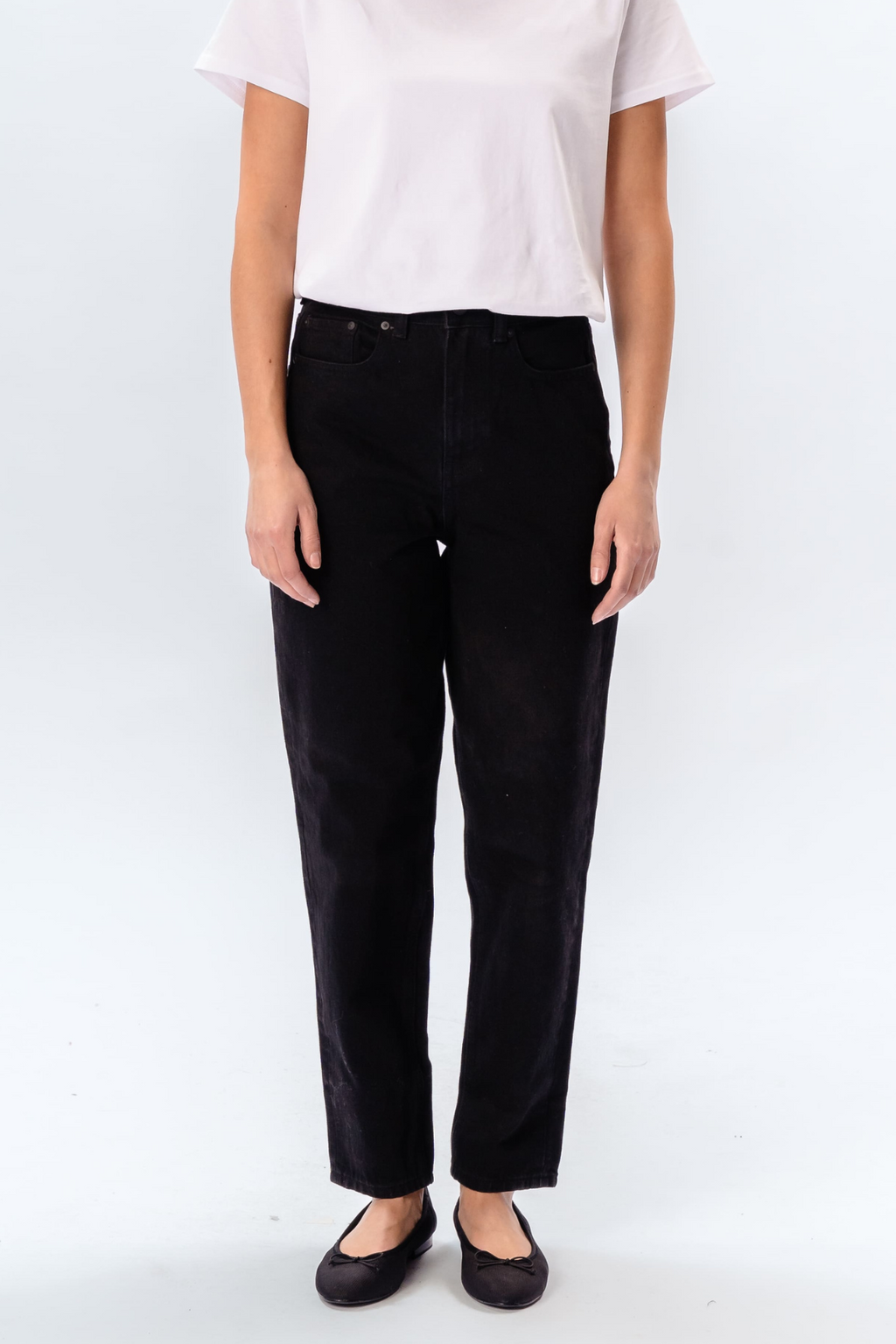 The Original Performance Mom Jeans - Black Denim