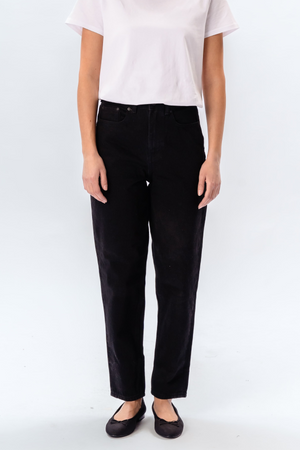 The Original Performance Mom Jeans - Black Denim