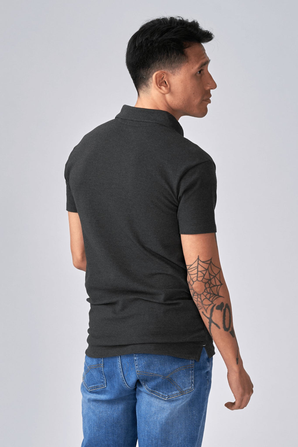 Muscle Polo shirt - donkergrijs