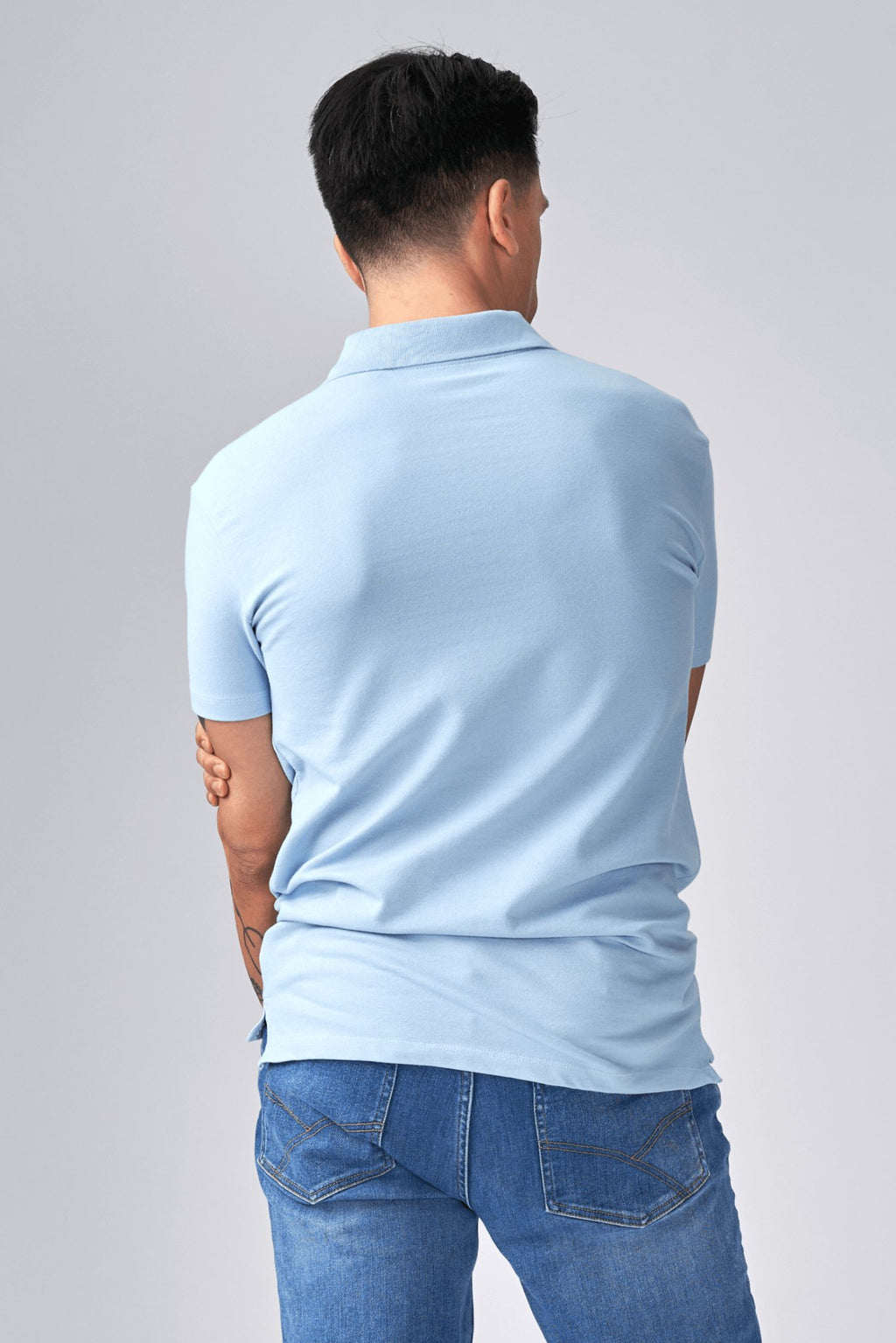 Muscle Polo shirt - lichtblauw