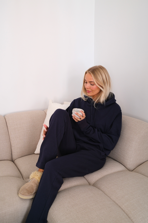 Essential sweatset met capuchon voor dames - Marineblauw