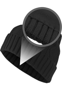 Volgende Beanie Kabelflap - Zwart