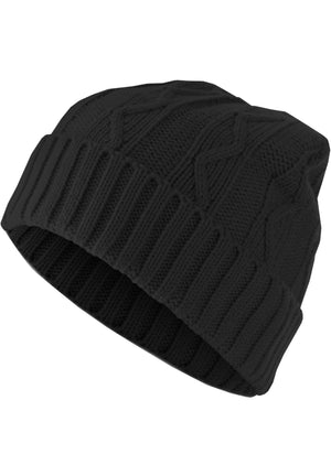 Volgende Beanie Kabelflap - Zwart