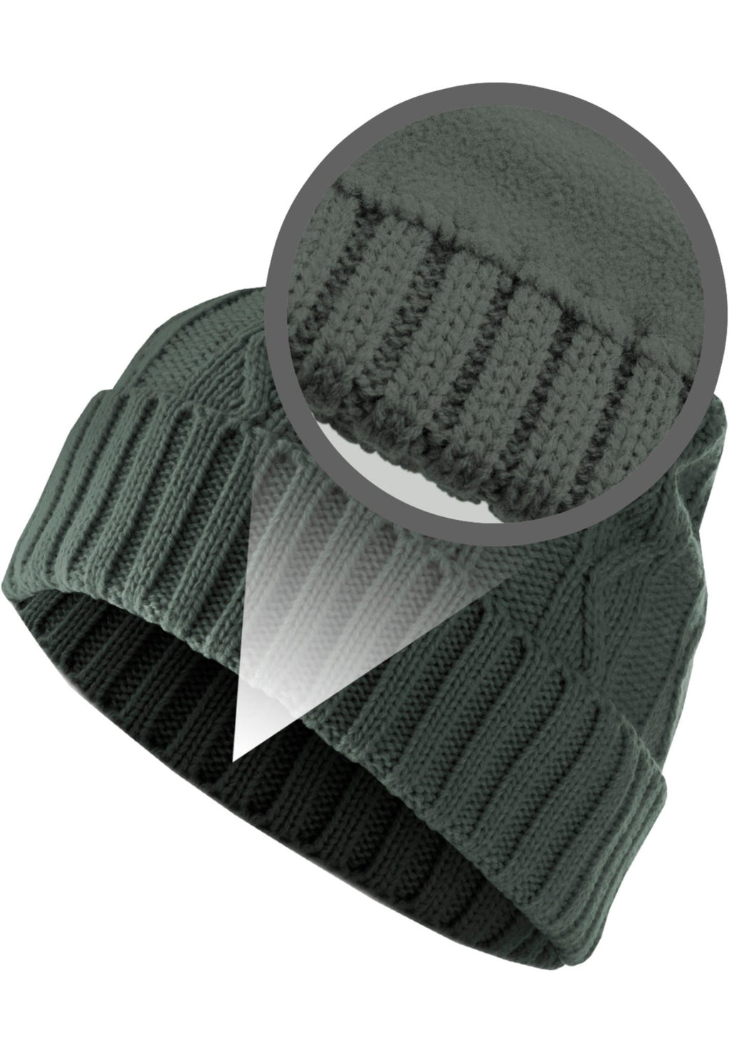 Volgende Beanie Kabelflap - Houtskool