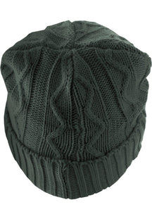 Volgende Beanie Kabelflap - Houtskool