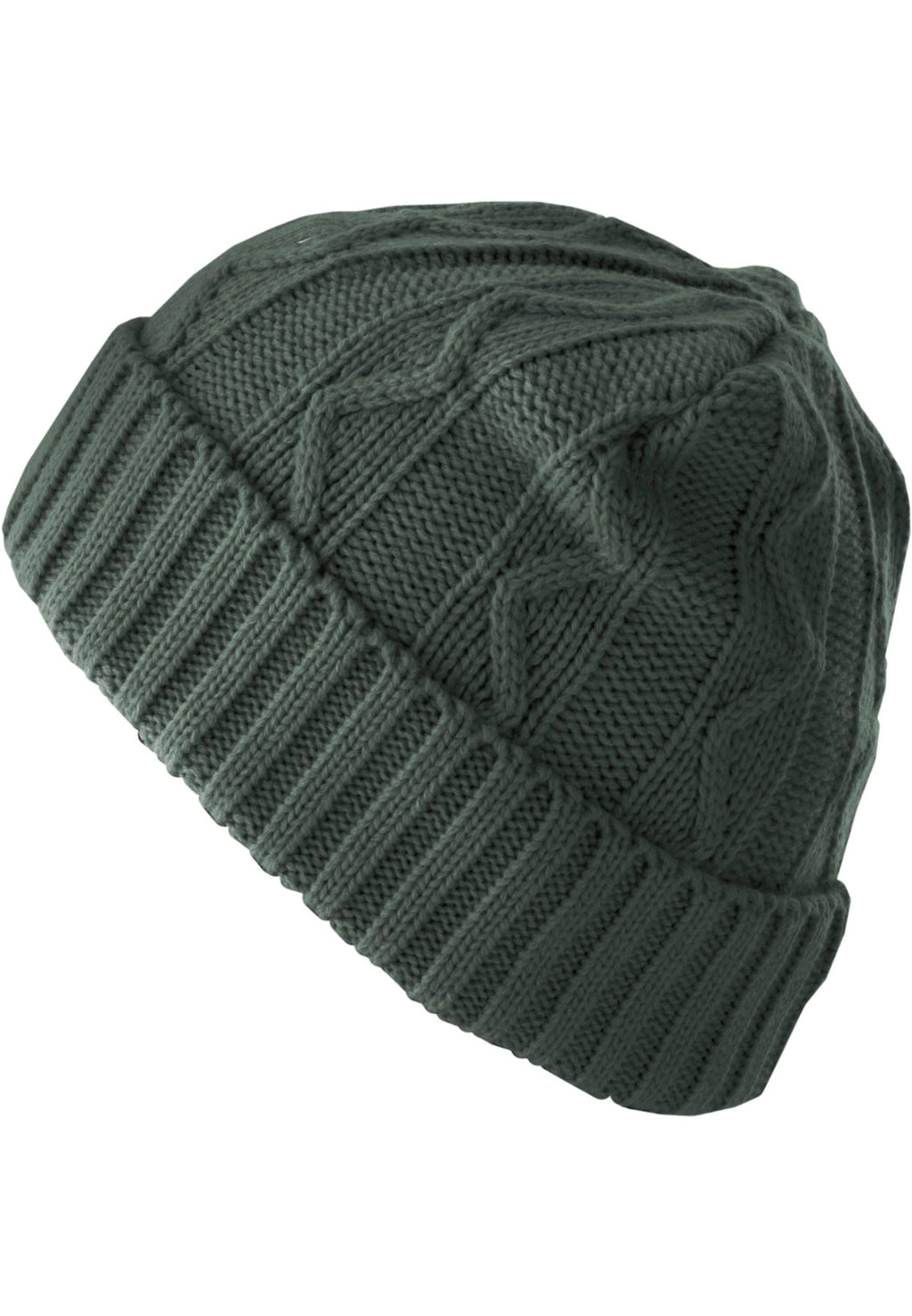 Volgende Beanie Kabelflap - Houtskool