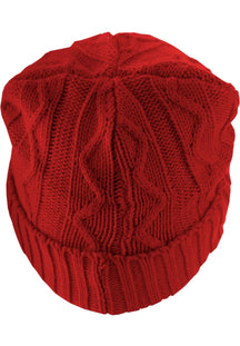 Volgende Beanie Kabelflap - Rood