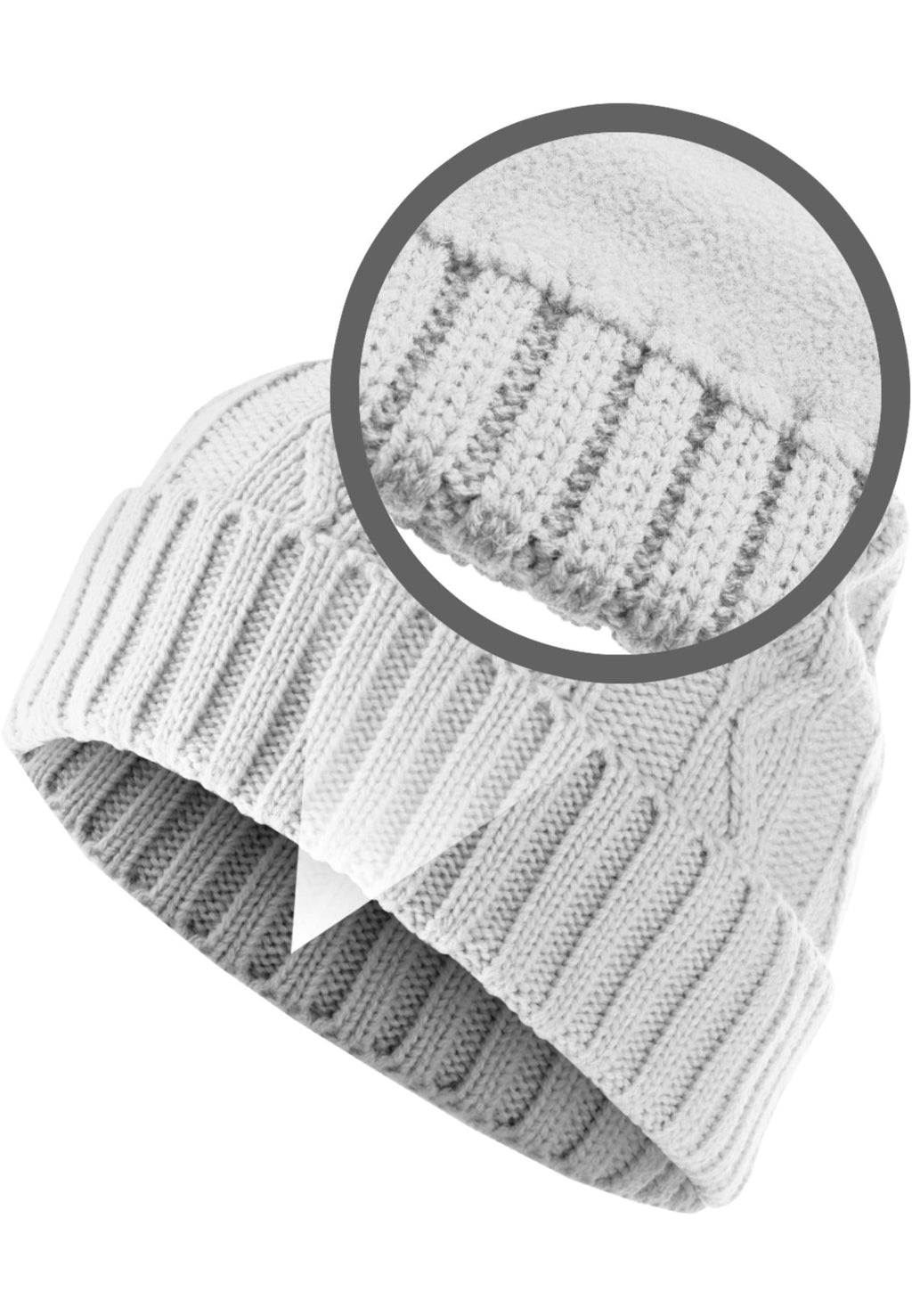 Volgende Beanie Kabelflap - Wit