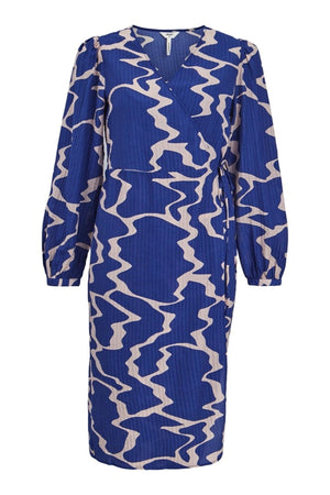 Vanja wrap kjole - clematis blauw
