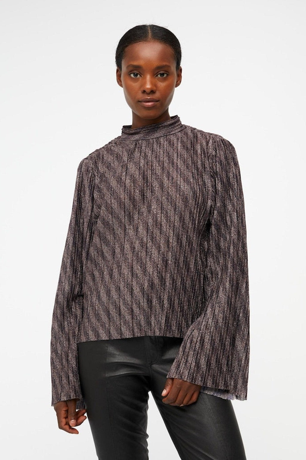 Lux langærmet bluse - sorteren