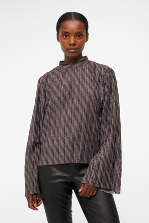 Lux langærmet bluse - sorteren