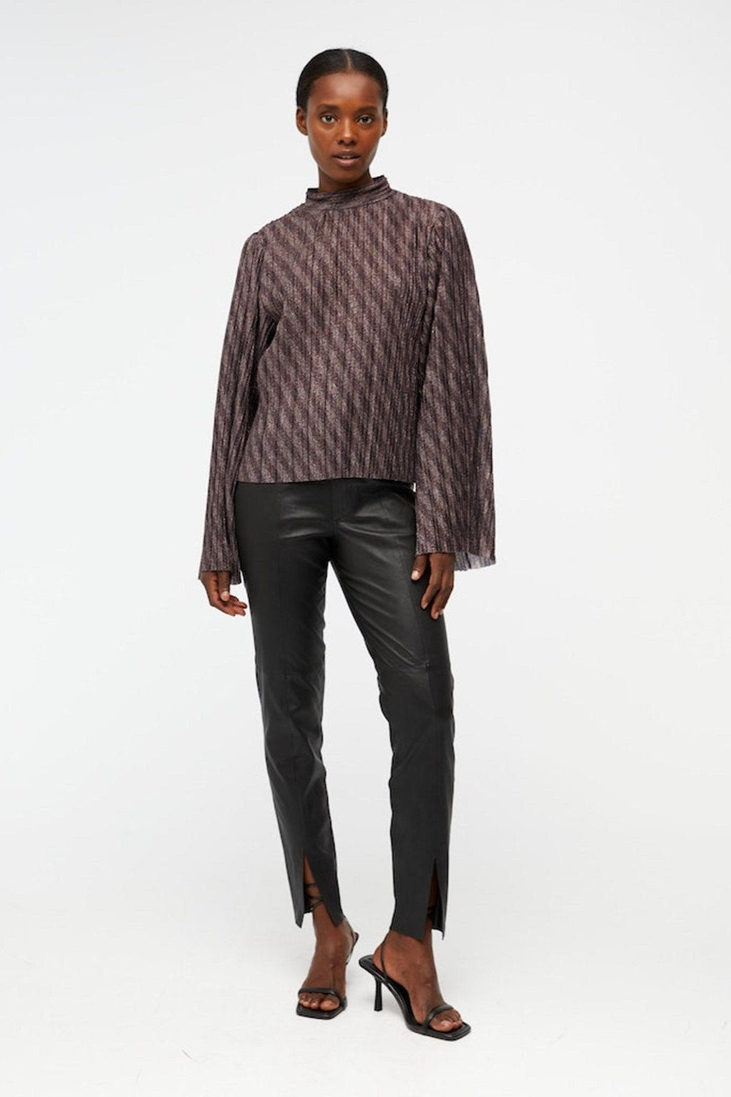 Lux langærmet bluse - sorteren