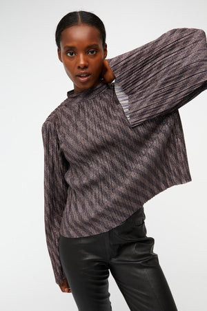 Lux langærmet bluse - sorteren