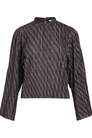 Lux langærmet bluse - sorteren