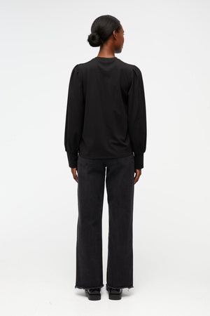 Caroline Langærmet Top - Sort