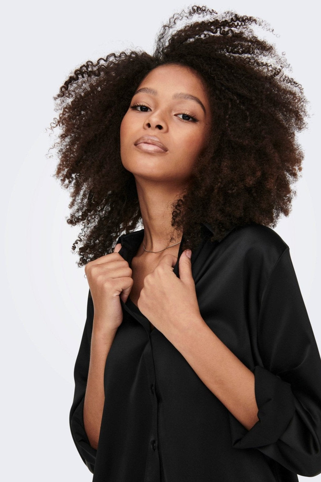 Victoria Satin Dress - Zwart