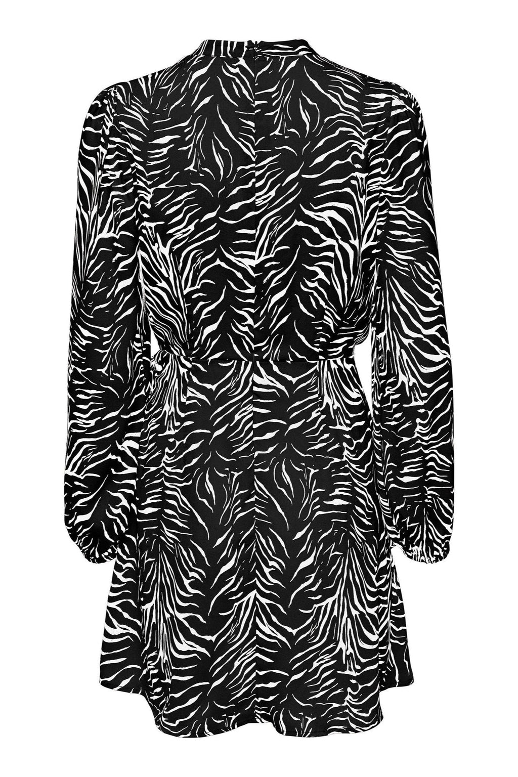 Mille Wrap Klänning - Black Vibrant Zebra