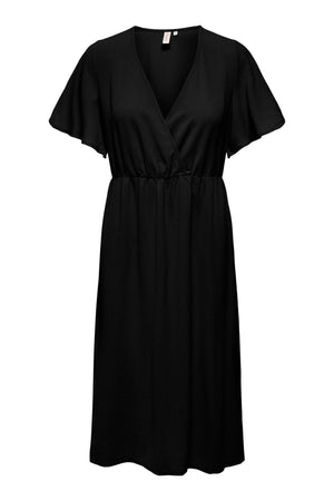 Mette wrap maxi kjole - sorteren