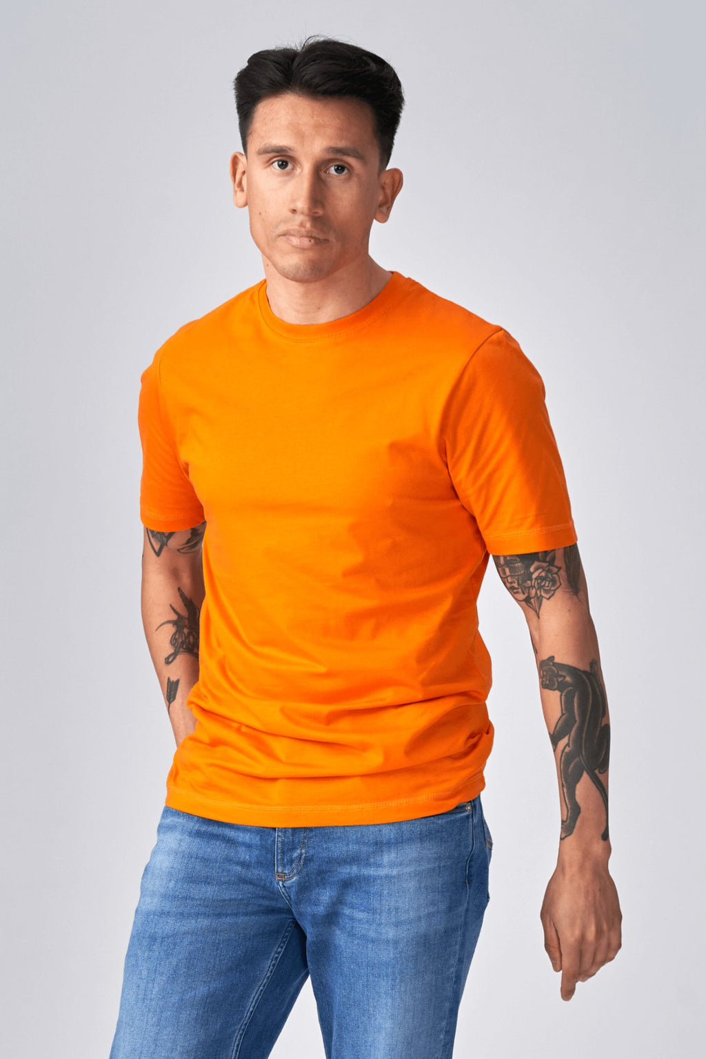 Biologisch Basic T -shirt - oranje