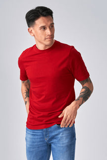 Biologisch Basic T -shirt - rood