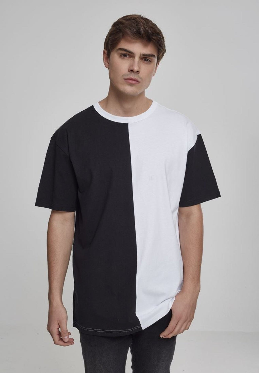 Oversize Harlequin Tee - zwart -wit