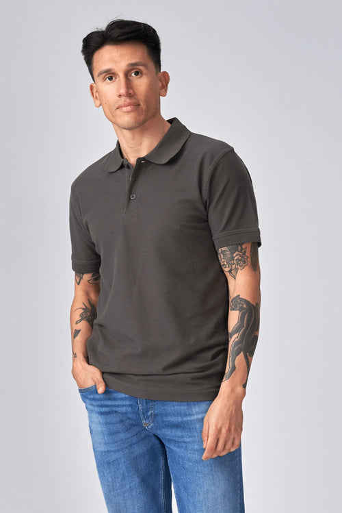 Oversized Polo - Dark Gray - TeeShoppen Group™ - T-shirt - TeeShoppen