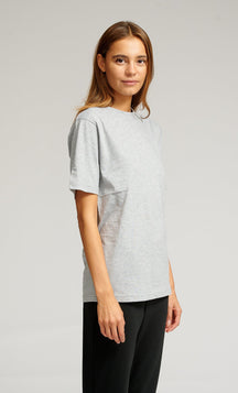 Oversized t -shirt - grijze melange