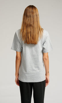 Oversized t -shirt - grijze melange