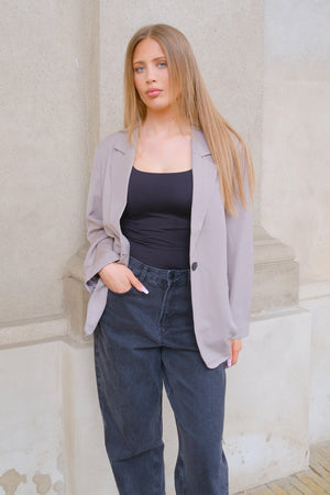Oversized blazer - grijs